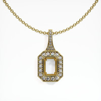 14K Yellow Gold Pave Pendant Setting Video