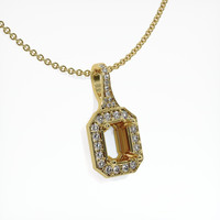 14K Yellow Gold Pave Pendant Setting Image