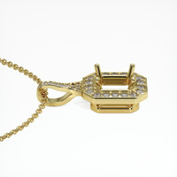 14K Yellow Gold Pave Pendant Setting Image