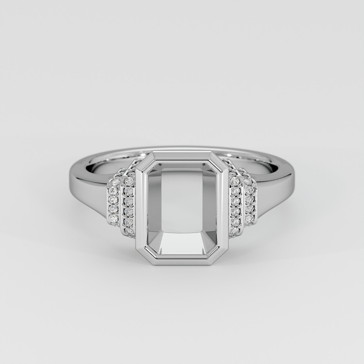 Platinum 950 Pave Ring Setting