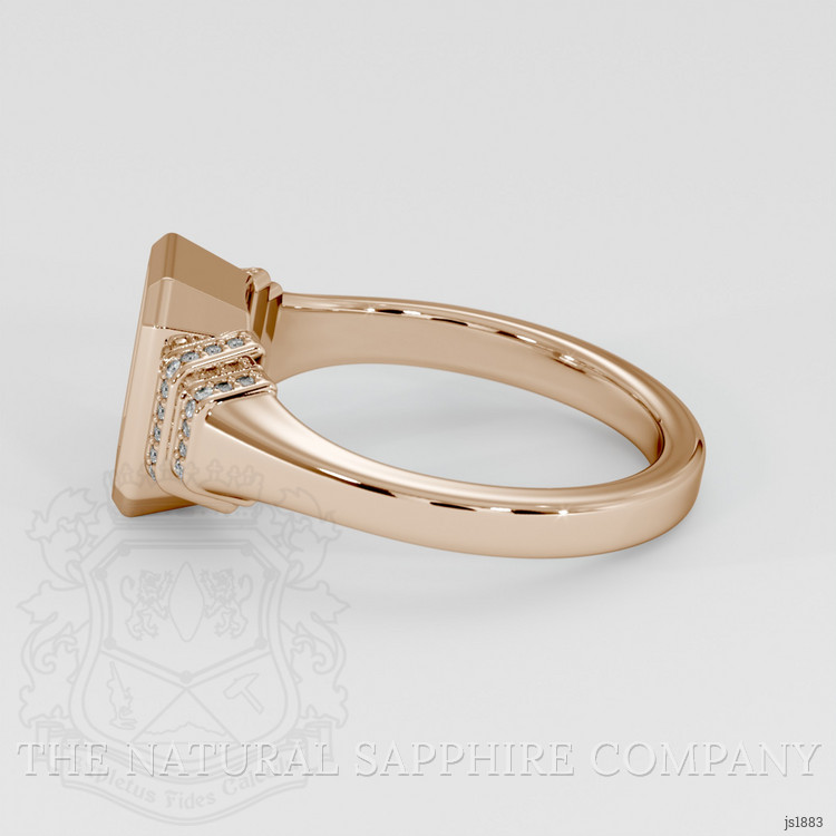 14K Rose Gold Pave Ring Setting