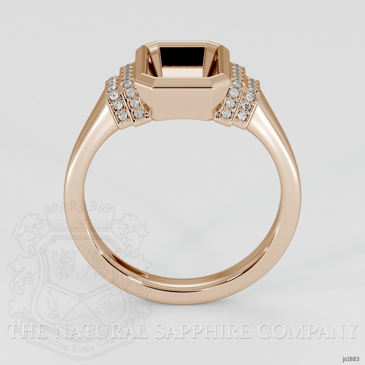 14K Rose Gold Pave Ring Setting