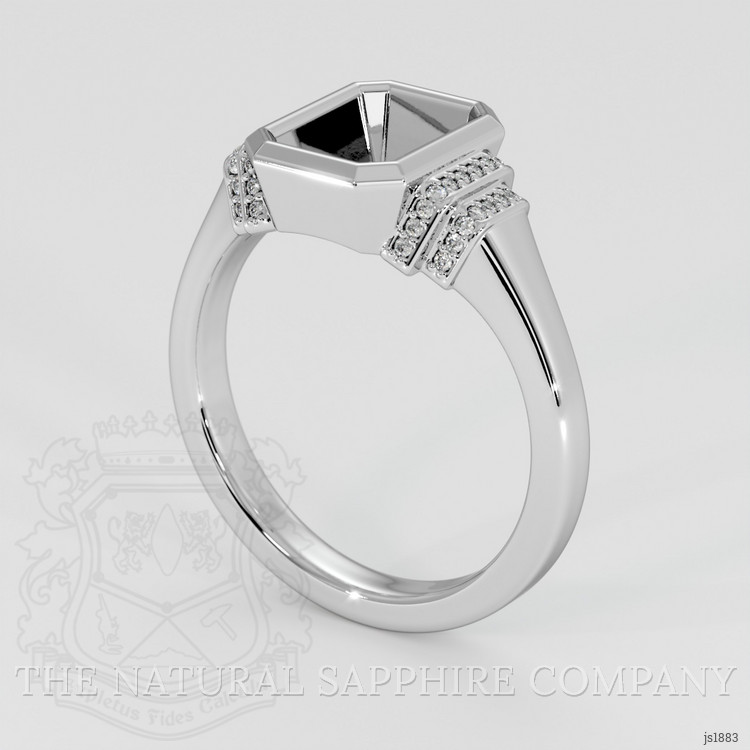 14K White Gold Pave Ring Setting