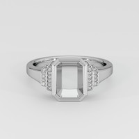 14K White Gold Pave Ring Setting Image