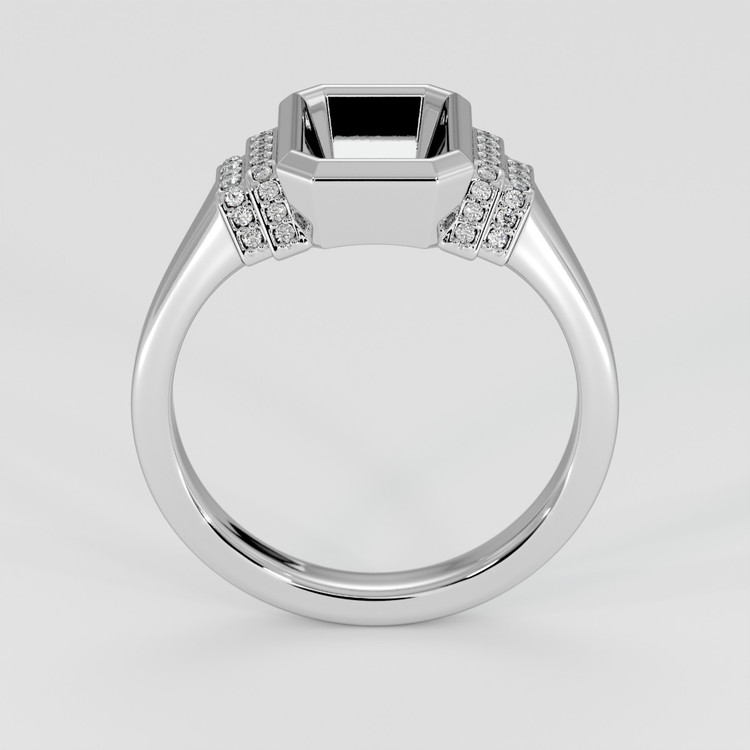 18K White Gold Pave Ring Setting