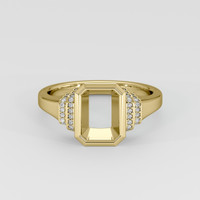 10K Yellow Gold Pave Ring Setting Image