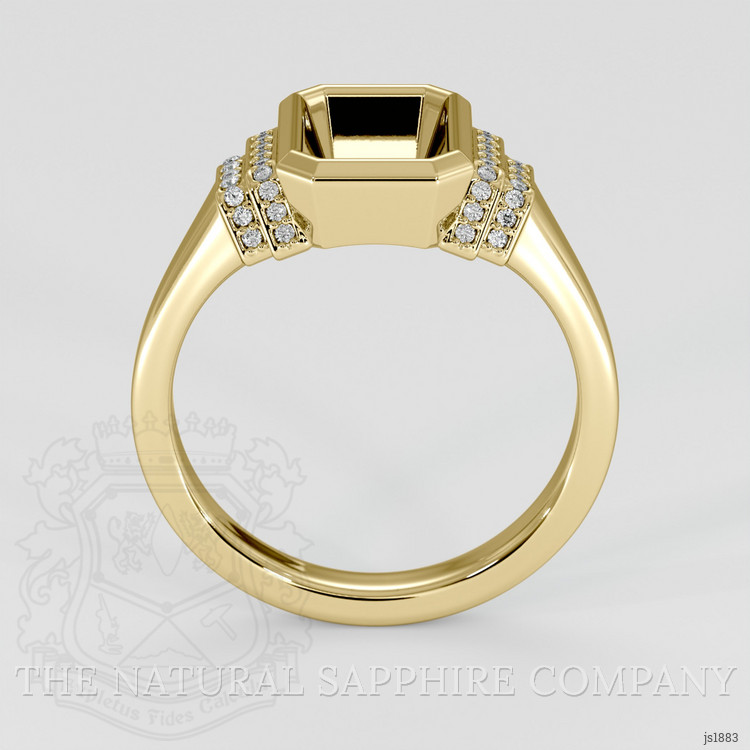 14K Yellow Gold Pave Ring Setting