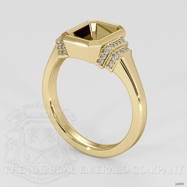 18K Yellow Gold Pave Ring Setting