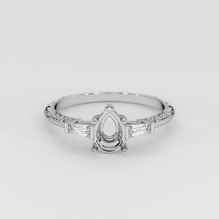 Platinum 950 Antique Style Ring Setting