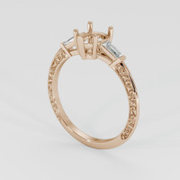 14K Rose Gold Antique Style Ring Setting Video