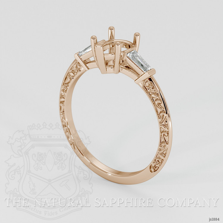14K Rose Gold Antique Style Ring Setting