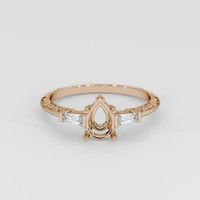 14K Rose Gold Antique Style Ring Setting Image