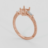 18K Rose Gold Antique Style Ring Setting Video