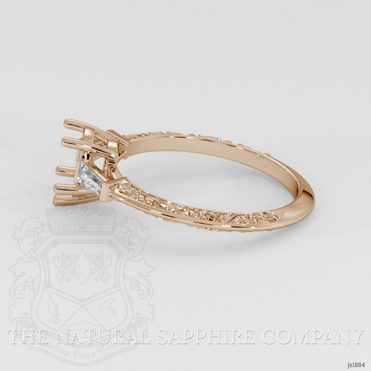 18K Rose Gold Antique Style Ring Setting