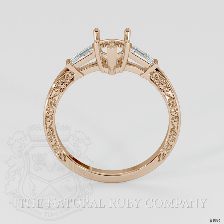 18K Rose Gold Antique Style Ring Setting