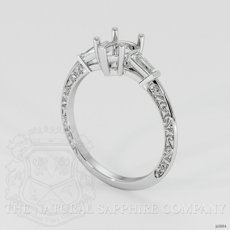 18K White Gold Antique Style Ring Setting