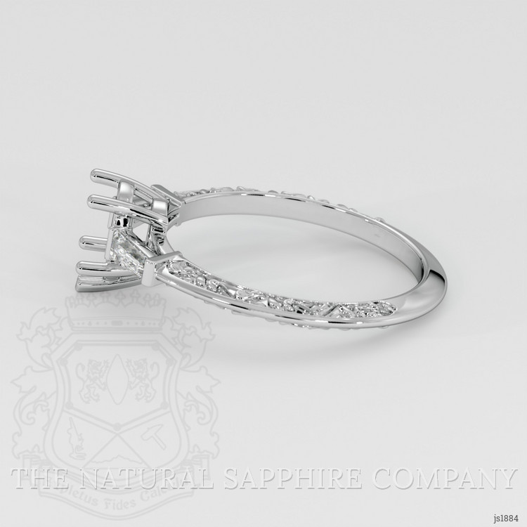 18K White Gold Antique Style Ring Setting