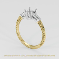 18K White & Yellow Antique Style Ring Setting Video