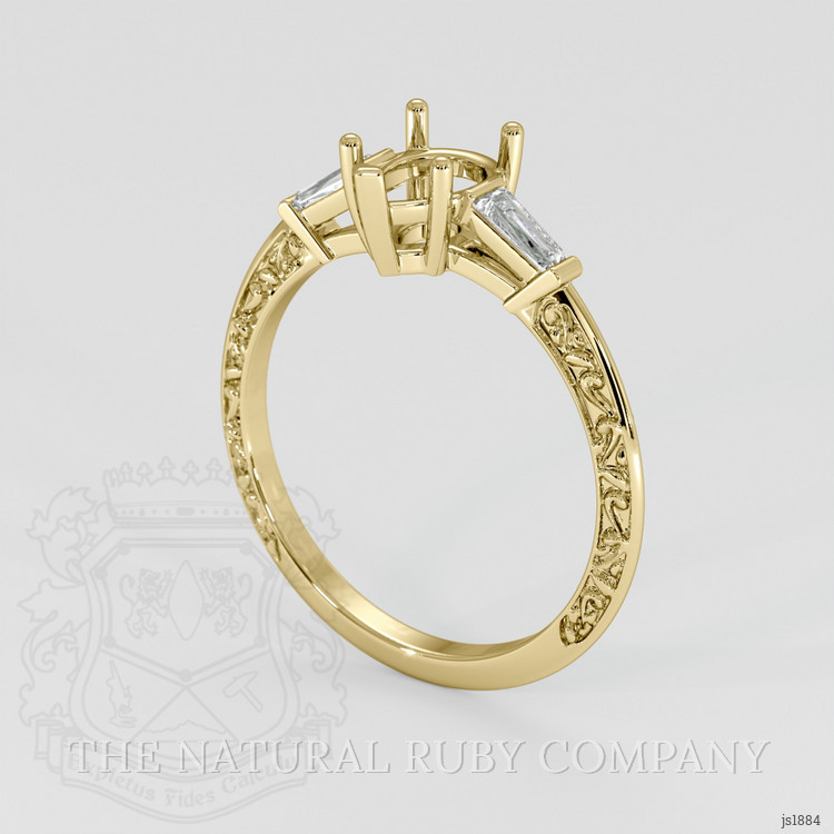 14K Yellow Gold Antique Style Ring Setting