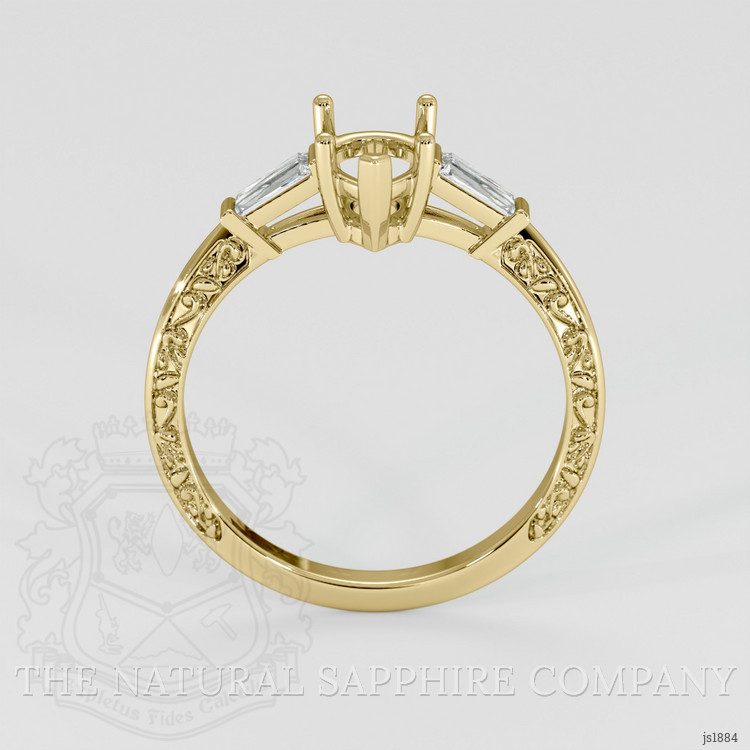 14K Yellow Gold Antique Style Ring Setting
