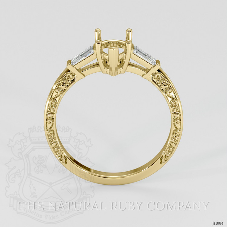 14K Yellow Gold Antique Style Ring Setting