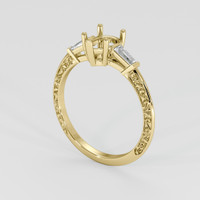 18K Yellow Gold Antique Style Ring Setting Video