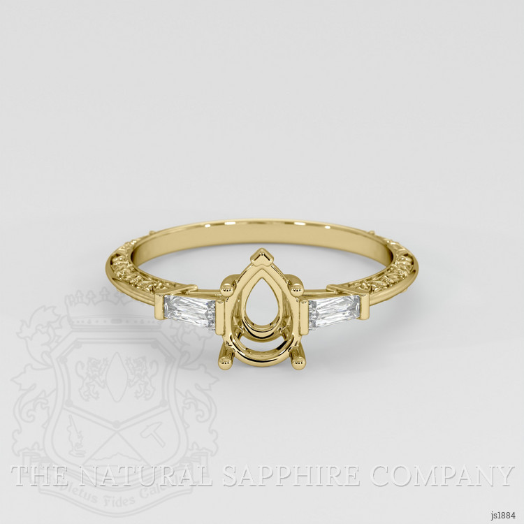 18K Yellow Gold Antique Style Ring Setting