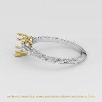 14K Yellow & White Antique Style Ring Setting Image