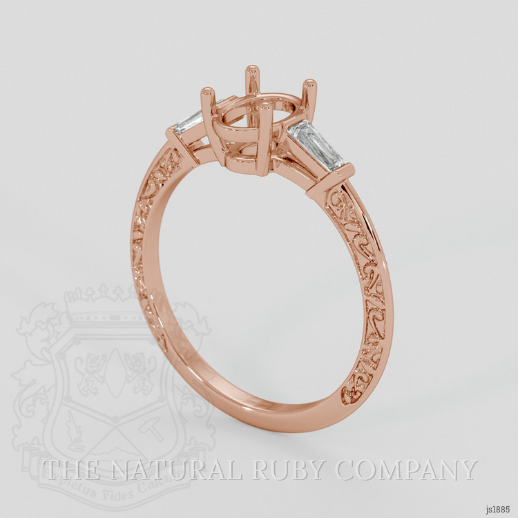 14K Rose Gold Antique Style Ring Setting