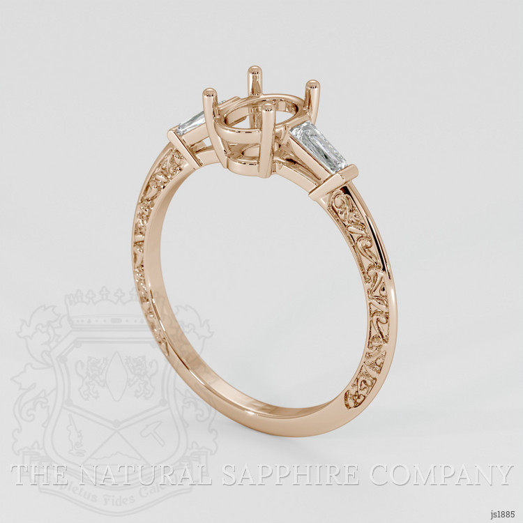 14K Rose Gold Antique Style Ring Setting