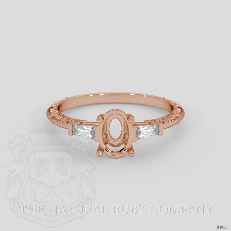 14K Rose Gold Antique Style Ring Setting