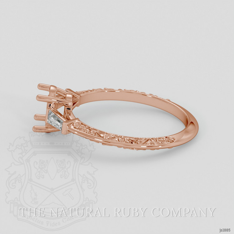 14K Rose Gold Antique Style Ring Setting