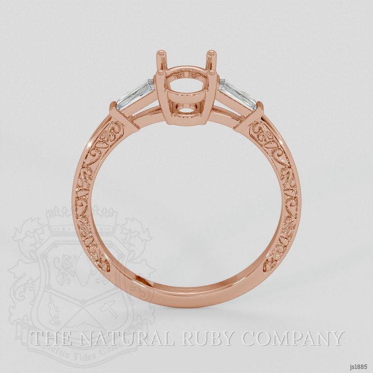 14K Rose Gold Antique Style Ring Setting
