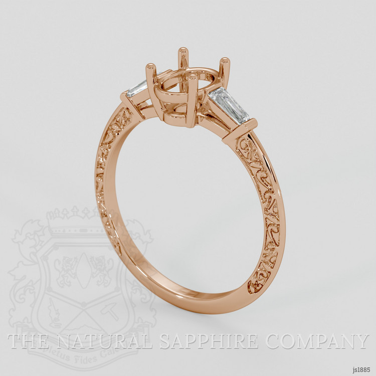 18K Rose Gold Antique Style Ring Setting