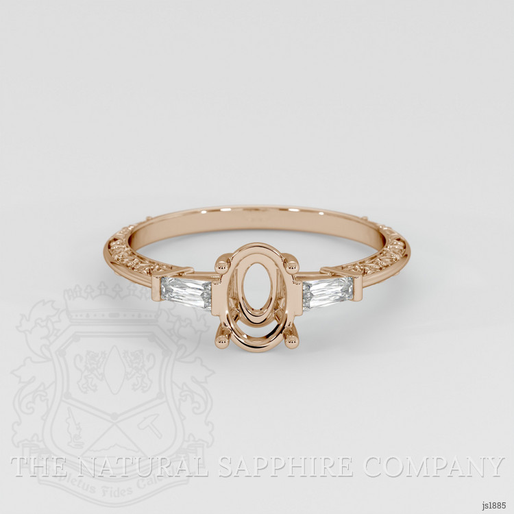 18K Rose Gold Antique Style Ring Setting