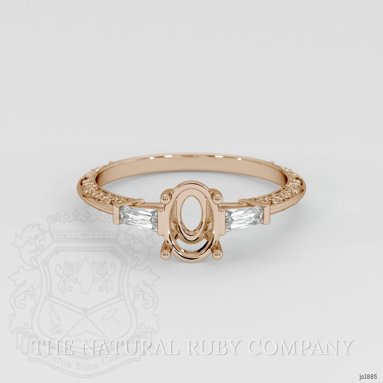 18K Rose Gold Antique Style Ring Setting