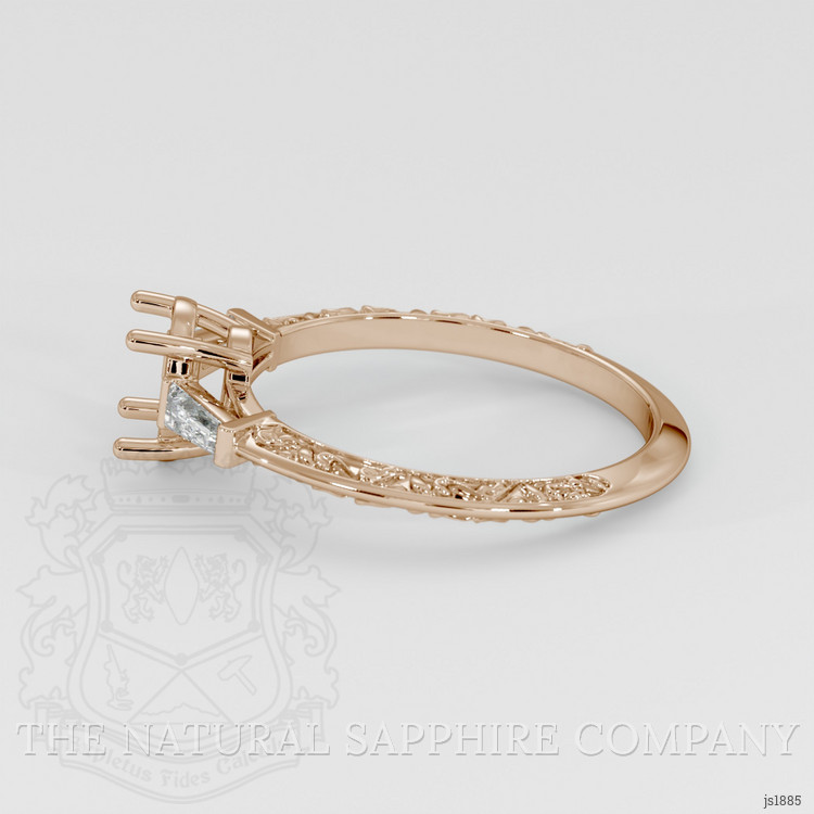 18K Rose Gold Antique Style Ring Setting