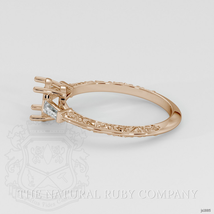 18K Rose Gold Antique Style Ring Setting