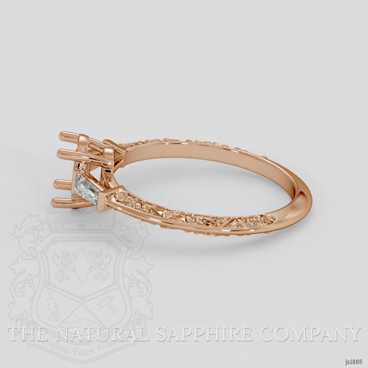 18K Rose Gold Antique Style Ring Setting