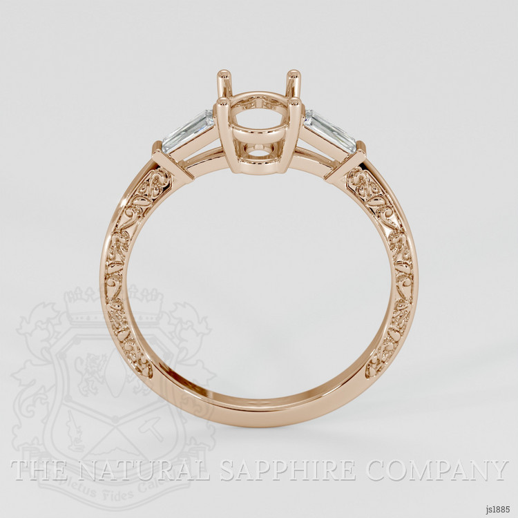 18K Rose Gold Antique Style Ring Setting