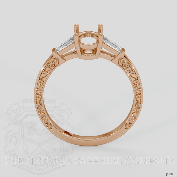 18K Rose Gold Antique Style Ring Setting
