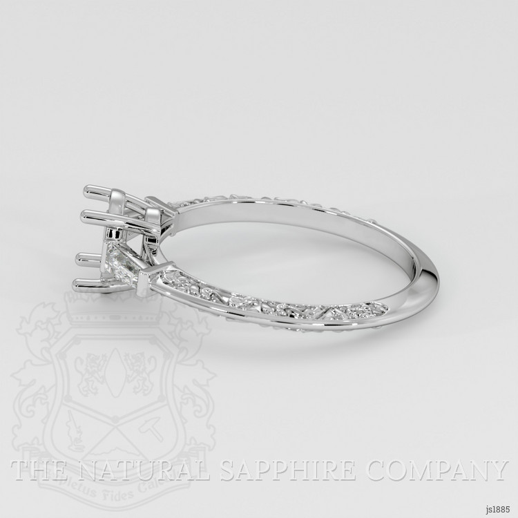10K White Gold Antique Style Ring Setting