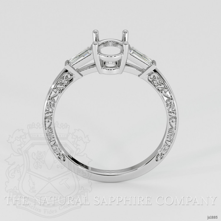 14K White Gold Antique Style Ring Setting