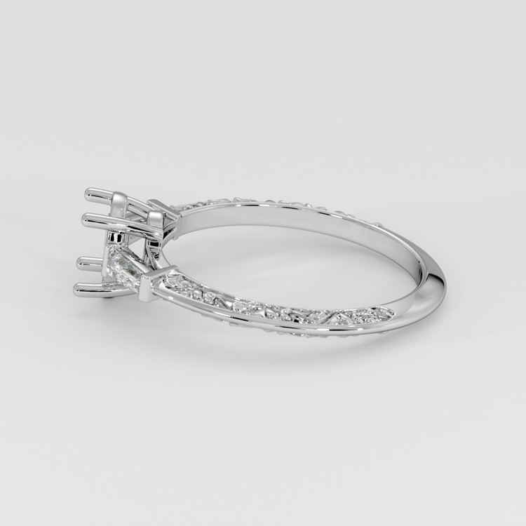 18K White Gold Antique Style Ring Setting