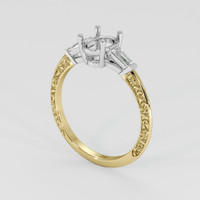 14K White & Yellow Antique Style Ring Setting Video