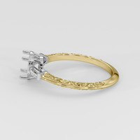 14K White & Yellow Antique Style Ring Setting Image