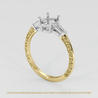 18K White & Yellow Antique Style Ring Setting Video