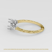 18K White & Yellow Antique Style Ring Setting Image