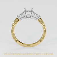 18K White & Yellow Antique Style Ring Setting Image