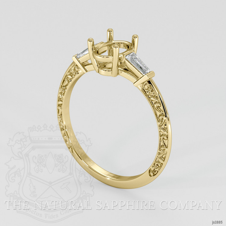 14K Yellow Gold Antique Style Ring Setting